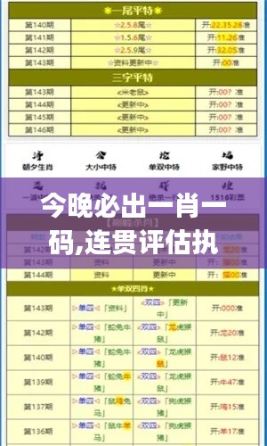 今晚必出一肖一码,连贯评估执行_UHD版30.403-8