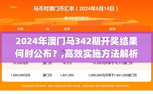 2024年澳门马342期开奖结果何时公布？,高效实施方法解析_W5.765
