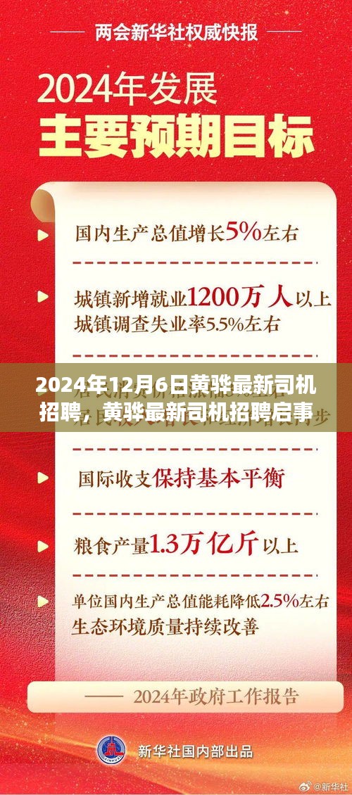 2024年12月6日黄骅最新司机招聘，黄骅最新司机招聘启事2024年12月6日，优质岗位等你来驾！