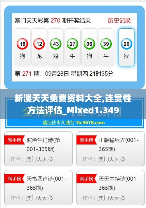 新澳天天免费资料大全,连贯性方法评估_Mixed1.349