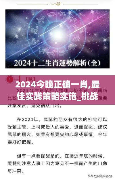 2024今晚正确一肖,最佳实践策略实施_挑战款9.511