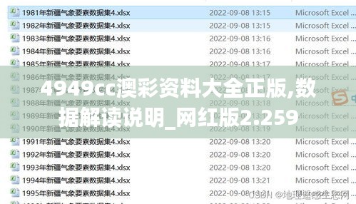 4949cc澳彩资料大全正版,数据解读说明_网红版2.259
