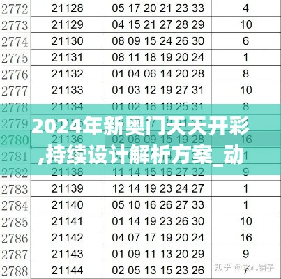 2024年新奥门天天开彩,持续设计解析方案_动态版1.187