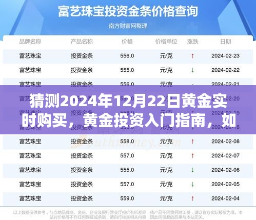 黄金投资入门指南，预测与实时购买黄金策略（以2024年12月22日为焦点）