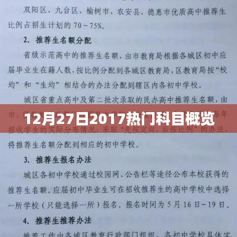 2017年12月27日热门科目概览一览