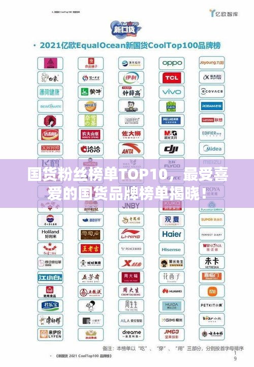 国货粉丝榜单TOP10，最受喜爱的国货品牌榜单揭晓！