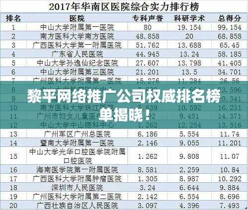 黎平网络推广公司权威排名榜单揭晓！