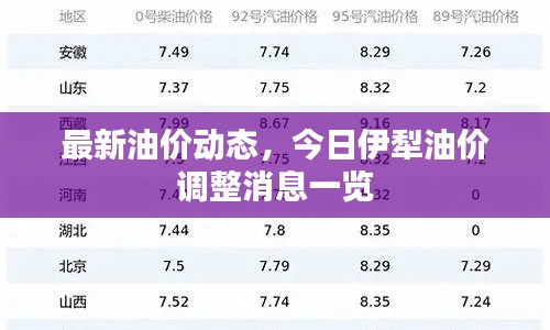 最新油价动态，今日伊犁油价调整消息一览