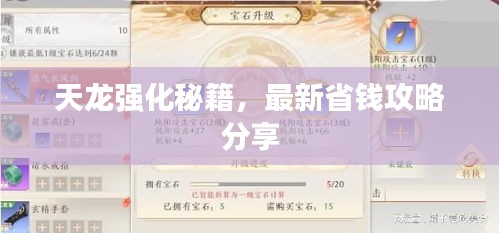 天龙强化秘籍，最新省钱攻略分享