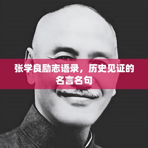 张学良励志语录，历史见证的名言名句
