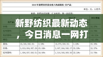 新野纺织最新动态，今日消息一网打尽