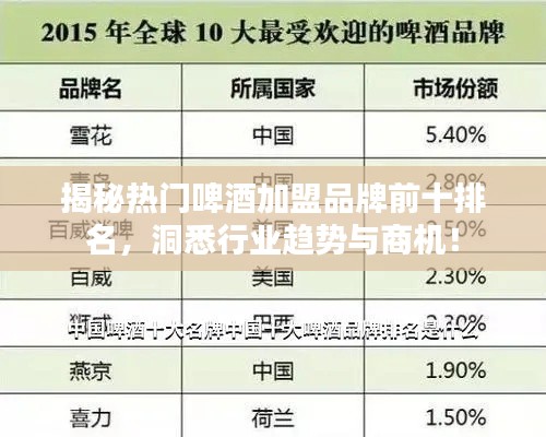 揭秘热门啤酒加盟品牌前十排名，洞悉行业趋势与商机！