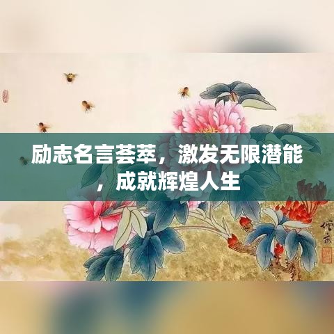 励志名言荟萃，激发无限潜能，成就辉煌人生