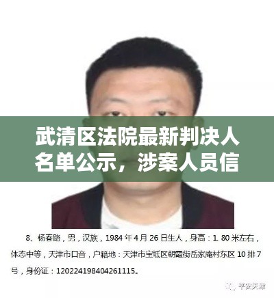 武清区法院最新判决人名单公示，涉案人员信息一目了然