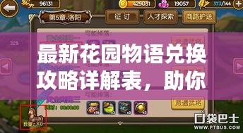 最新花园物语兑换攻略详解表，助你轻松获取丰厚奖励！