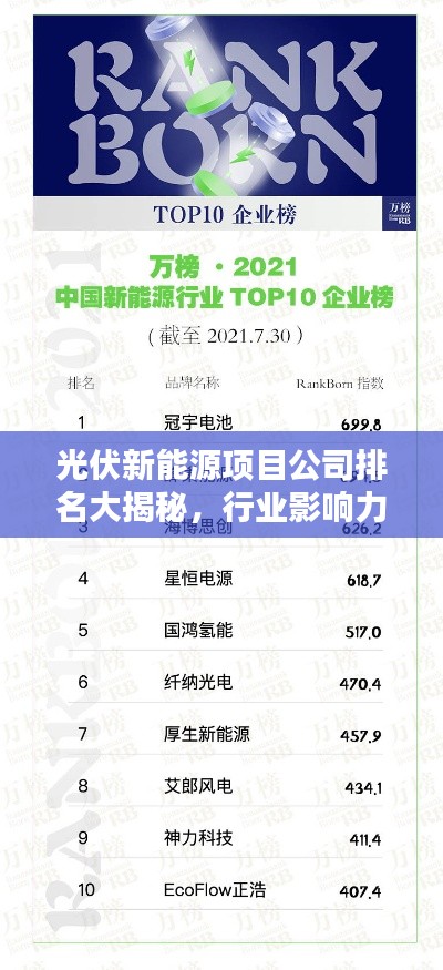 光伏新能源项目公司排名大揭秘，行业影响力深度解析！