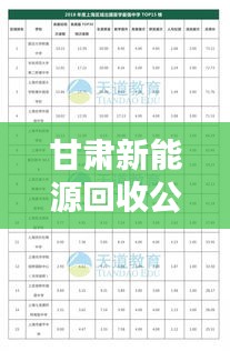 甘肃新能源回收公司排名揭晓，权威榜单，不容错过！