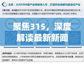 聚焦315，深度解读最新新闻头条，揭示真相！