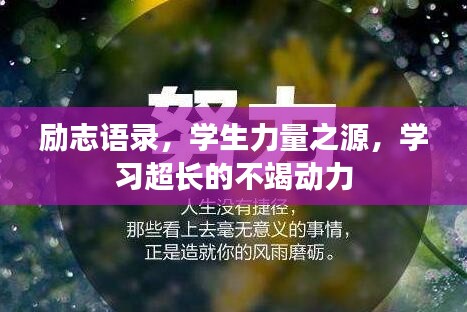 励志语录，学生力量之源，学习超长的不竭动力
