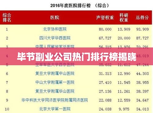 毕节副业公司热门排行榜揭晓