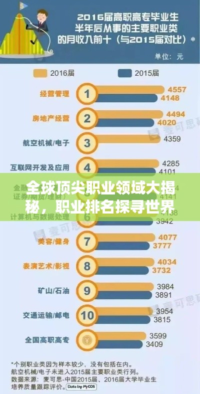 全球顶尖职业领域大揭秘，职业排名探寻世界之最
