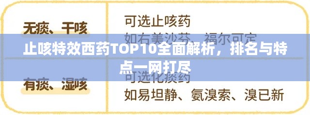 止咳特效西药TOP10全面解析，排名与特点一网打尽