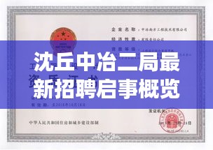 沈丘中冶二局最新招聘启事概览