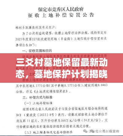 三爻村墓地保留最新动态，墓地保护计划揭晓！