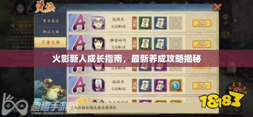 火影新人成长指南，最新养成攻略揭秘