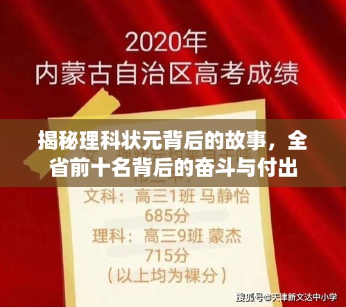 揭秘理科状元背后的故事，全省前十名背后的奋斗与付出