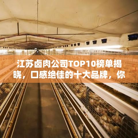 江苏卤肉公司TOP10榜单揭晓，口感绝佳的十大品牌，你吃过几家？
